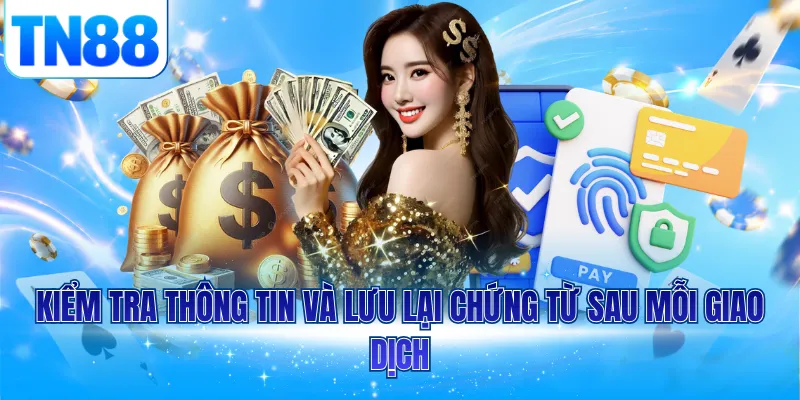 Kiểm tra thông tin và lưu lại chứng từ sau mỗi giao dịch