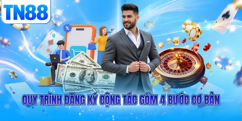 Quy trình đăng ký cộng tác gồm 4 bước cơ bản